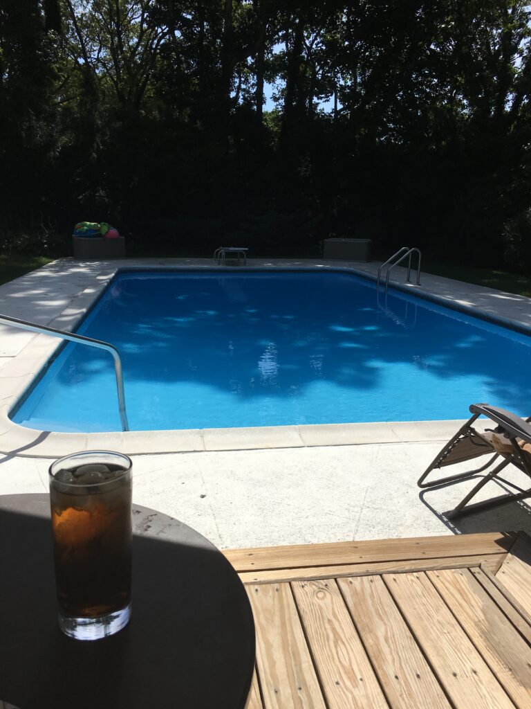 Decking by Pool